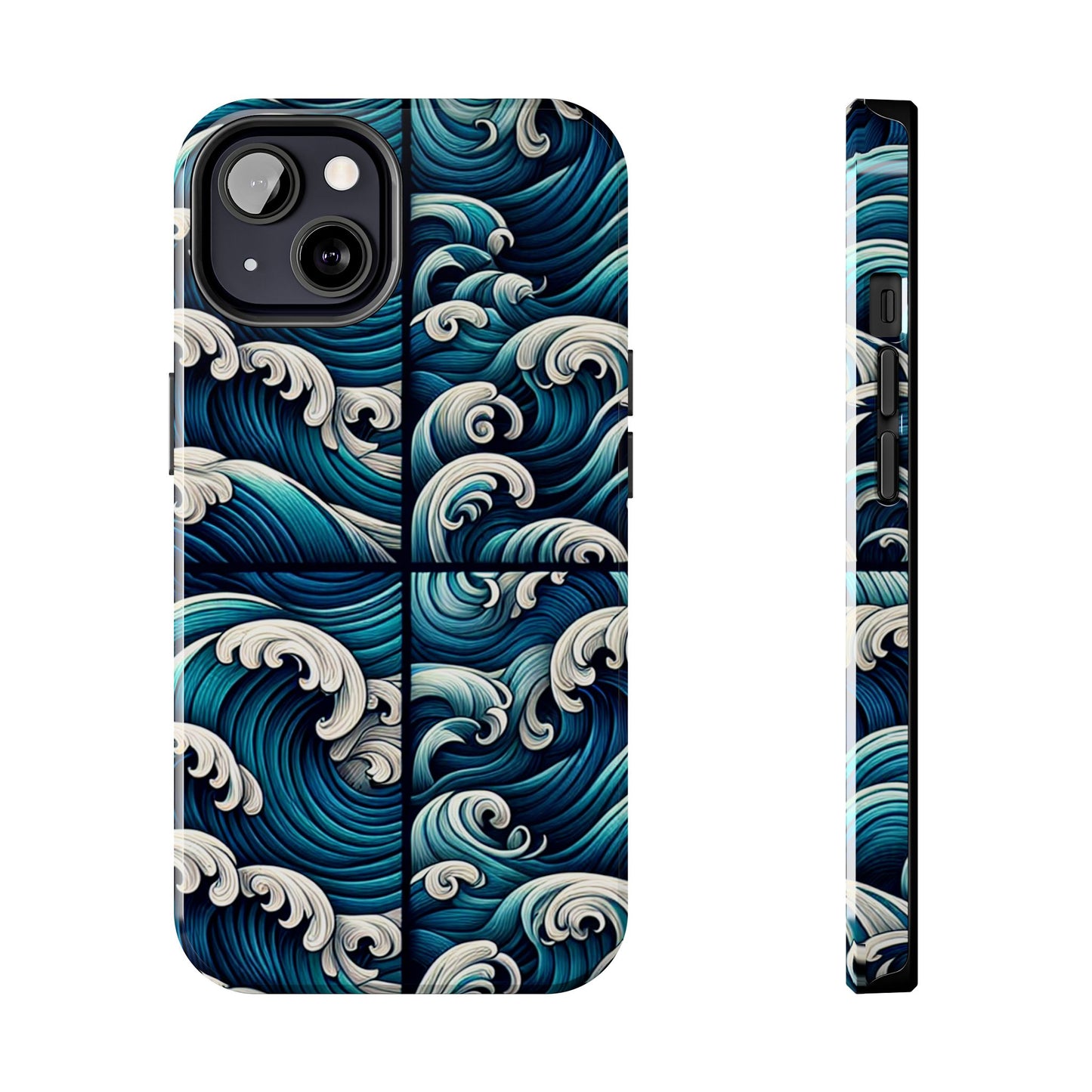 Ocean Waves Tough Phone Case - Durable Protection with Artistic Design - for iPhone
