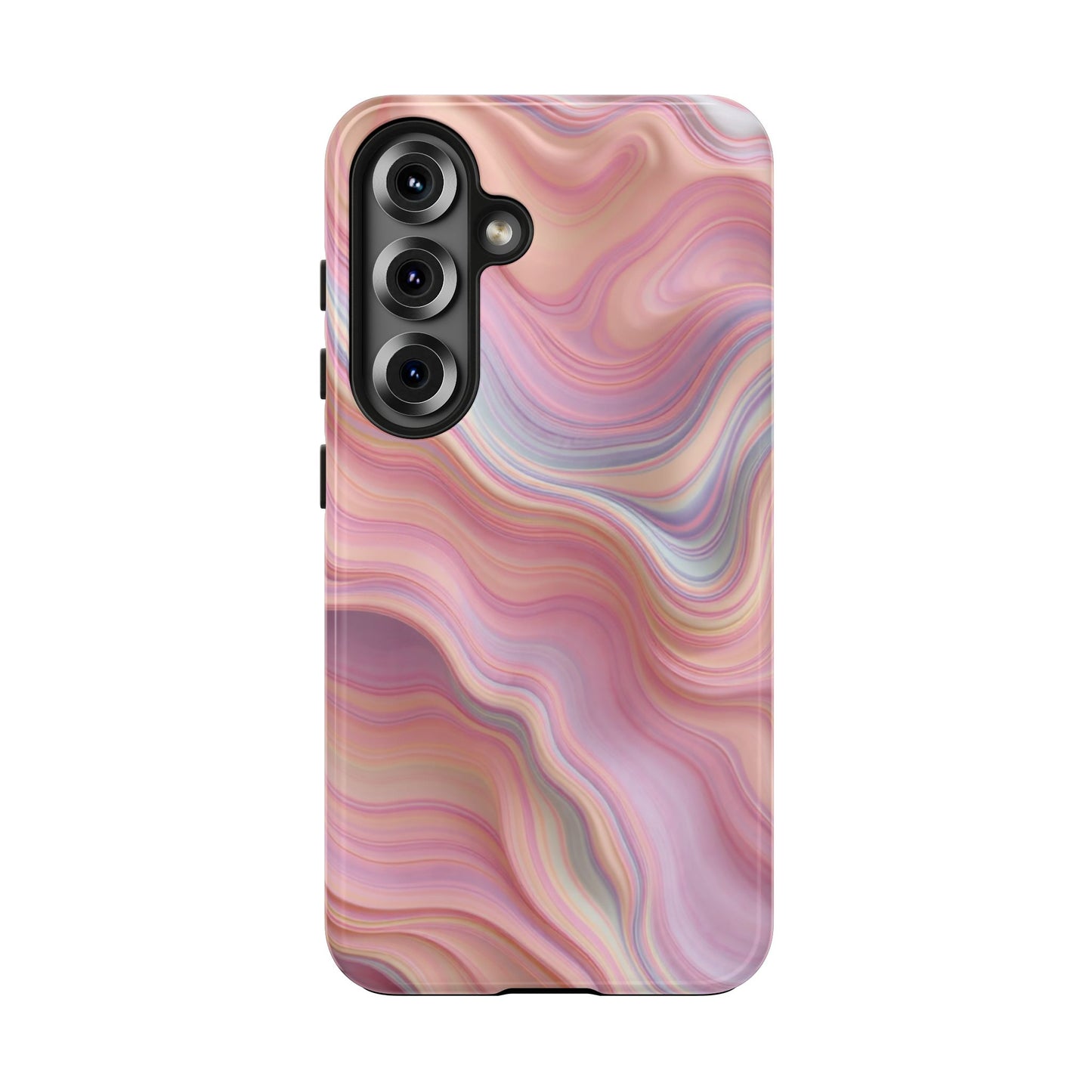 Stylish Tough Phone Cases - Abstract Pink Marble Design