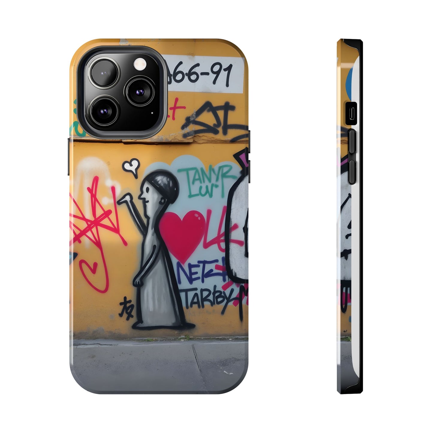 Urban Cupid Graffiti Tough Phone Case - Durable Protection with Street Art Vibe - for iPhone