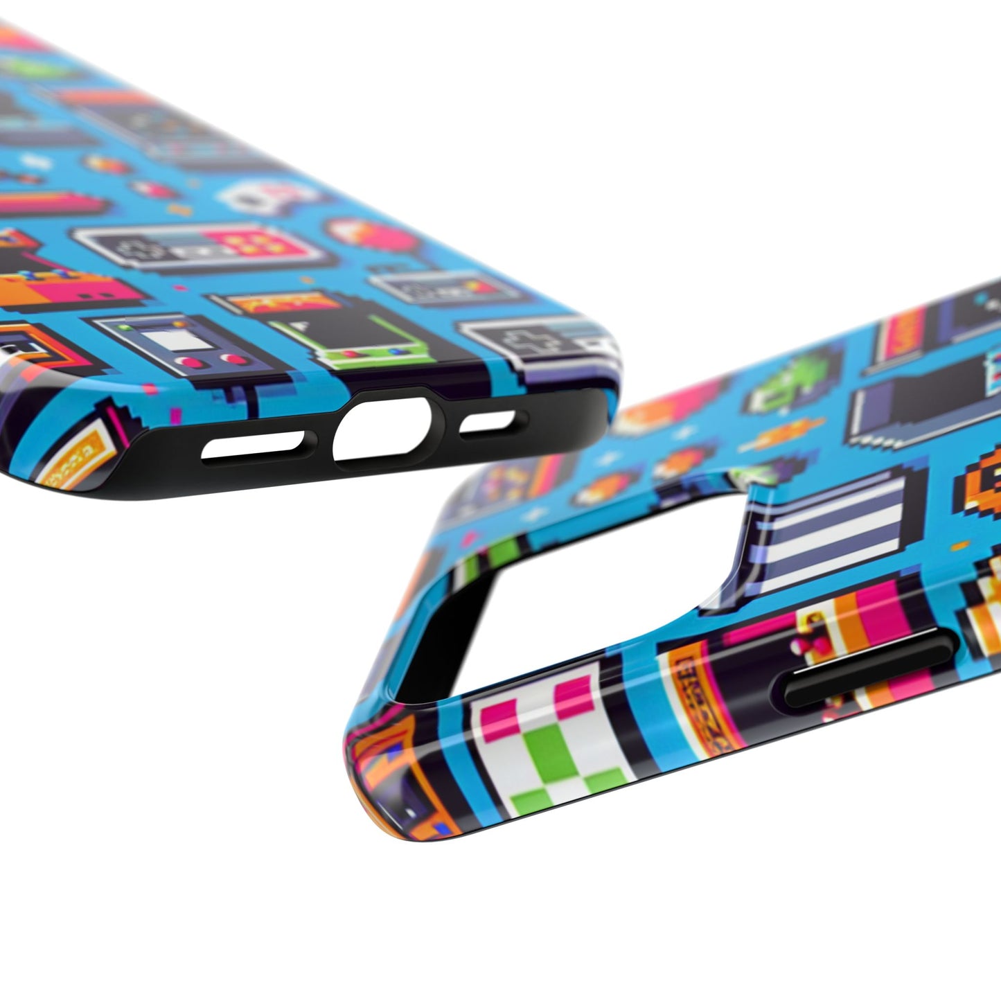 Retro Gaming Tough Phone Case - Pixel Art Design for Gamers - for iPhone