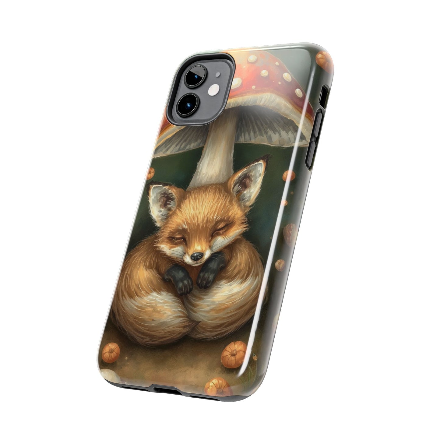 Cute Fox & Mushroom Phone Case - Tough Protective Cover