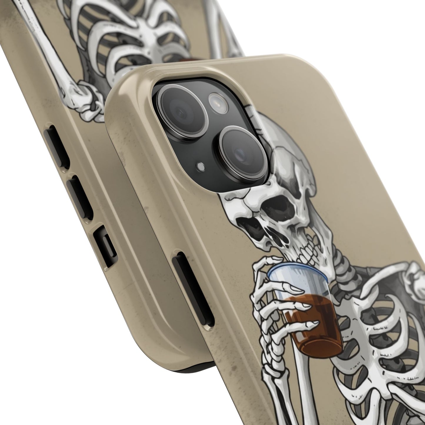 Funny Skeleton Phone Case - 'Same Soul, Different Day' Tough Cover