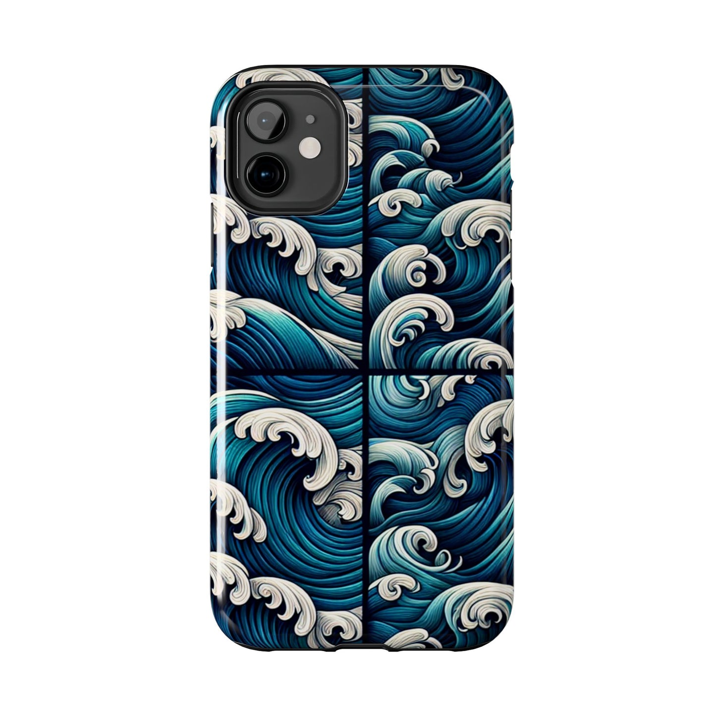 Ocean Waves Tough Phone Case - Durable Protection with Artistic Design - for iPhone