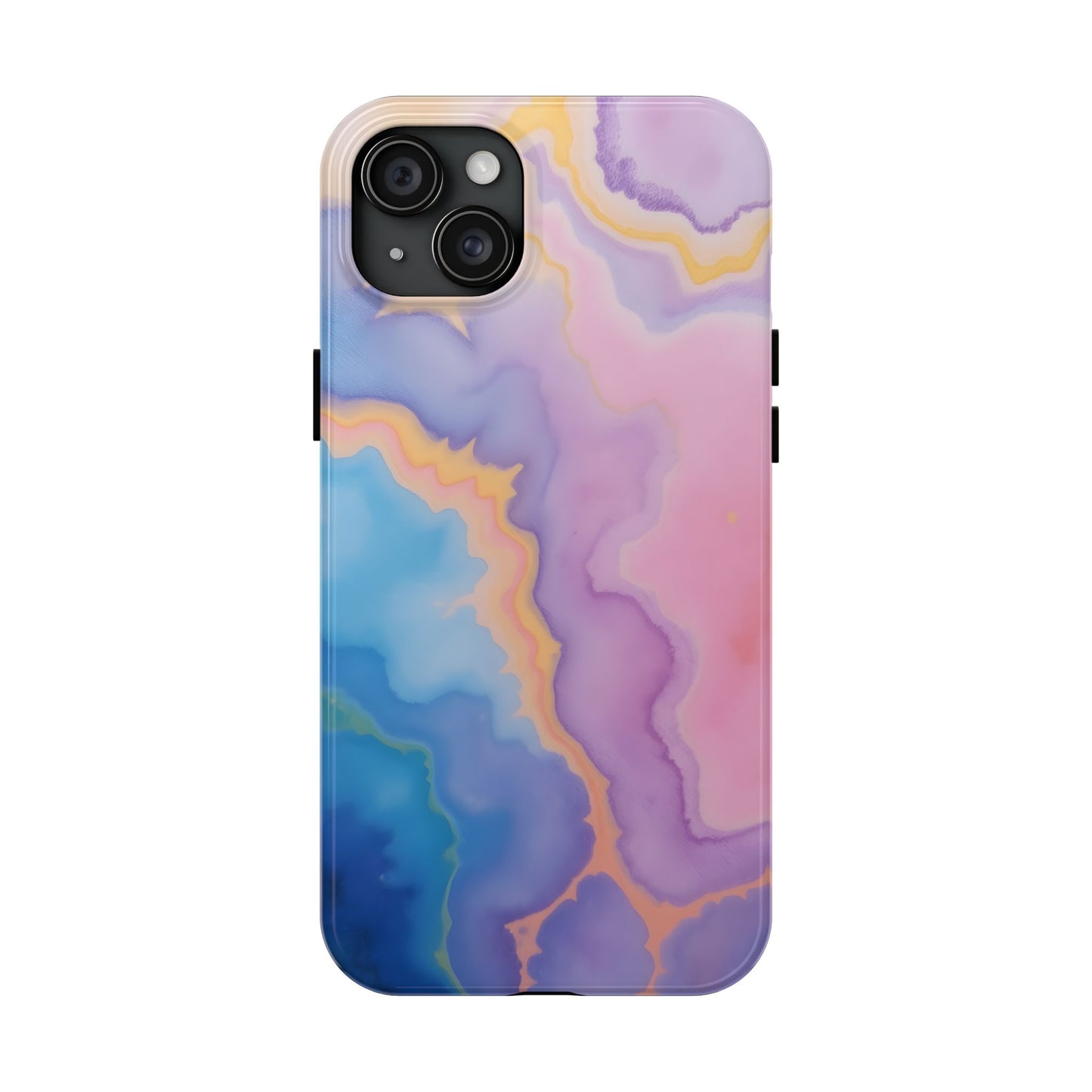 Watercolor Abstract Colors Tough Phone Case - Protective Cover for iPhone