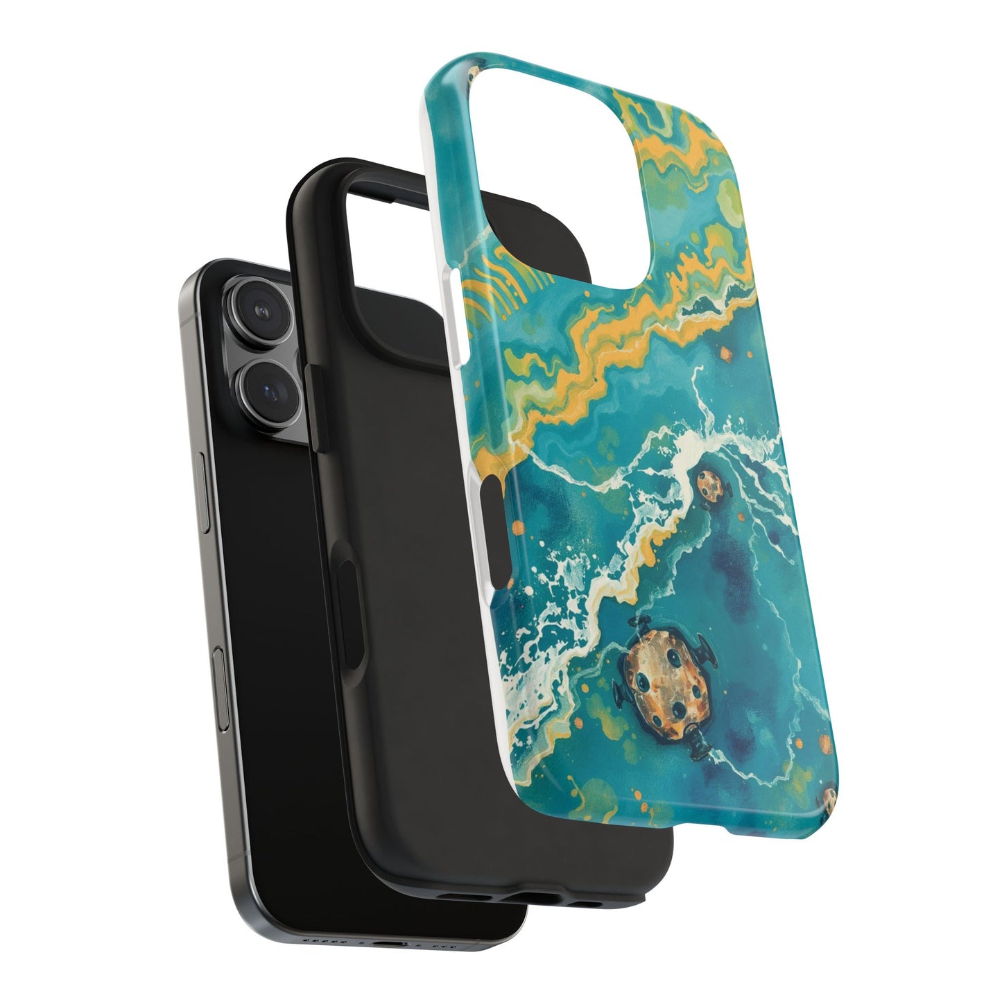 Ocean Wave Tough Phone Case – Durable Protection with Abstract Art Design