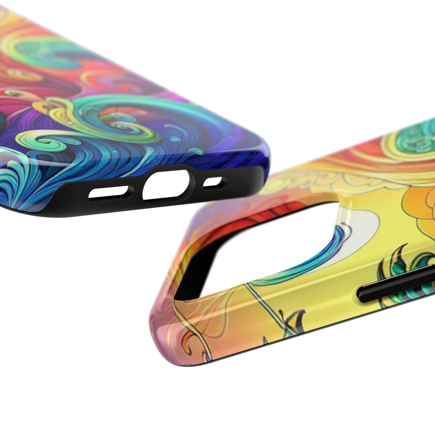 Fantasy Ocean Waves Tough Phone Case - Colorful Protective Cover - for iPhone