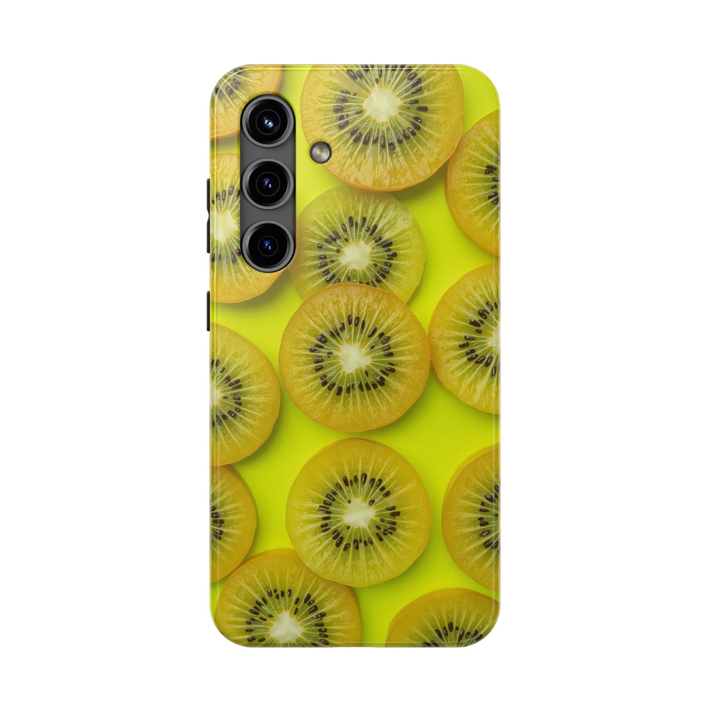 Vibrant Kiwi Tough Phone Case - Bright Yellow Design for Fruit Lovers
