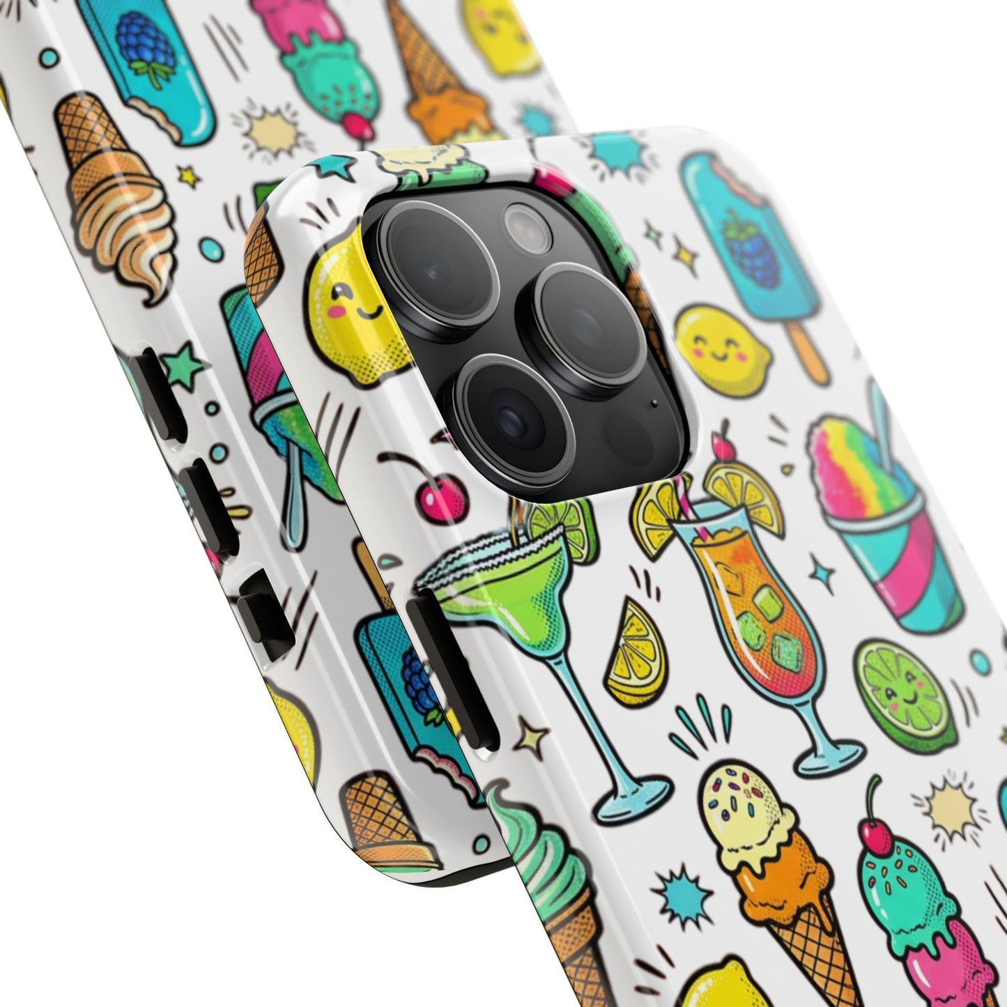 Tough Phone Case — Summer Ice Cream & Cocktails Pattern