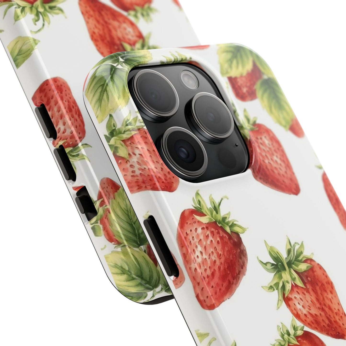 Strawberry Tough Phone Case - Durable Protection with a Fresh Design - for iPhone
