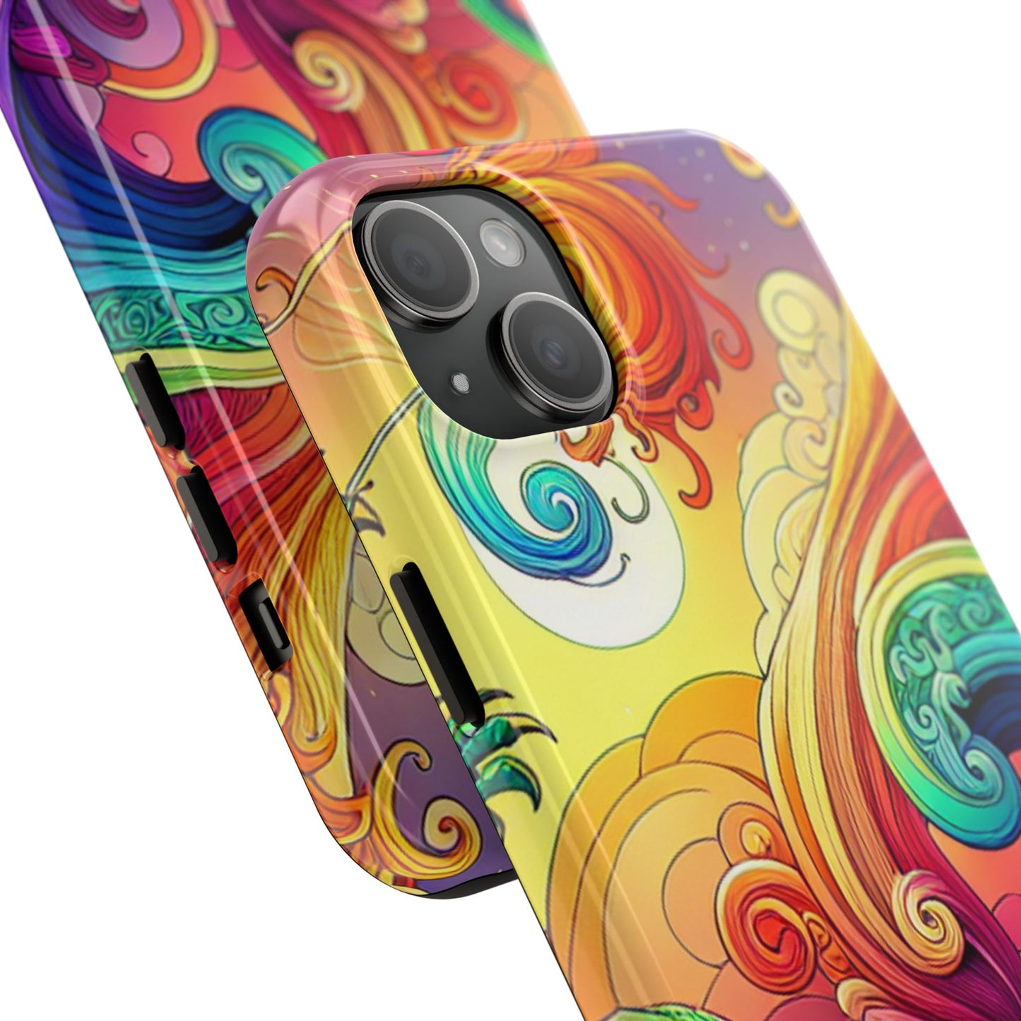 Fantasy Ocean Waves Tough Phone Case - Colorful Protective Cover - for iPhone