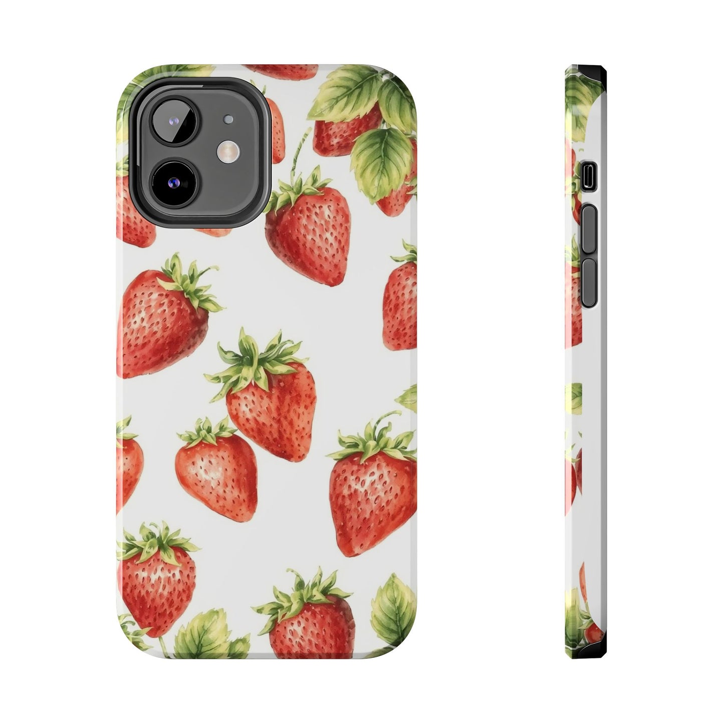 Strawberry Tough Phone Case - Durable Protection with a Fresh Design - for iPhone
