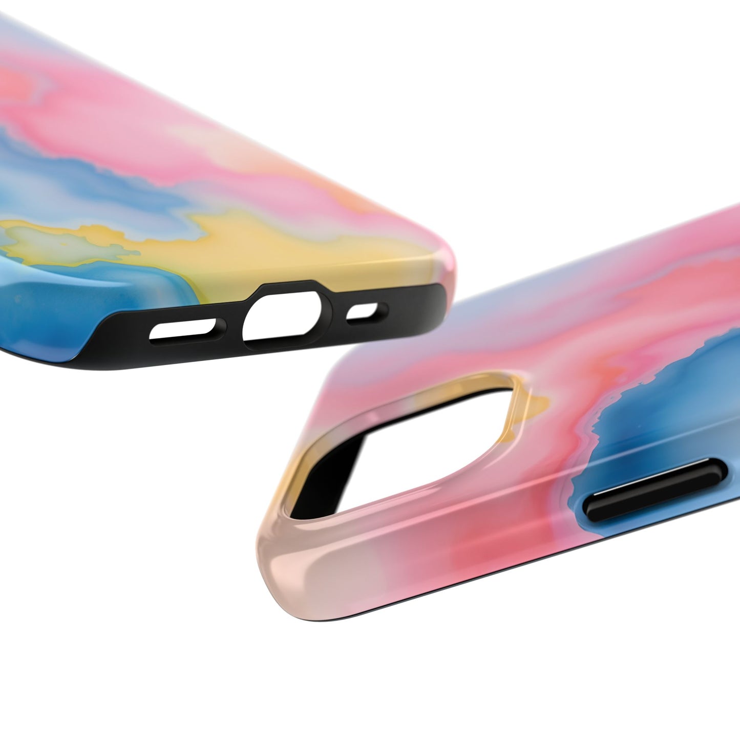 Painted Watercolor Tough Phone Case - Durable Protection with Artistic Vibes - for iPhone