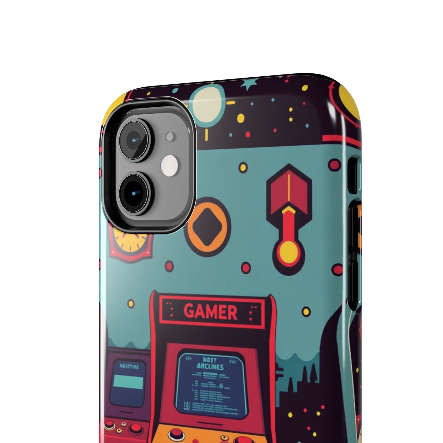 Retro Gamer Tough Phone Case - Vibrant Arcade Design for Gaming Enthusiasts - for iPhone