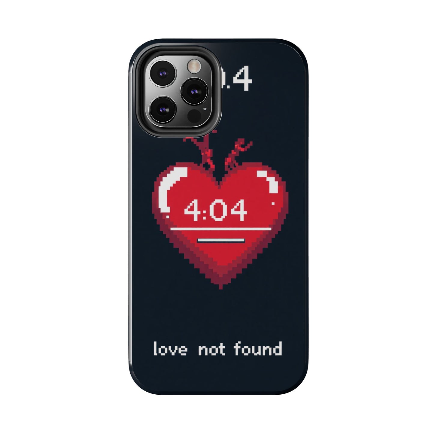 Vintage Pixel Heart Tough Phone Case - "404 Love Not Found" Design