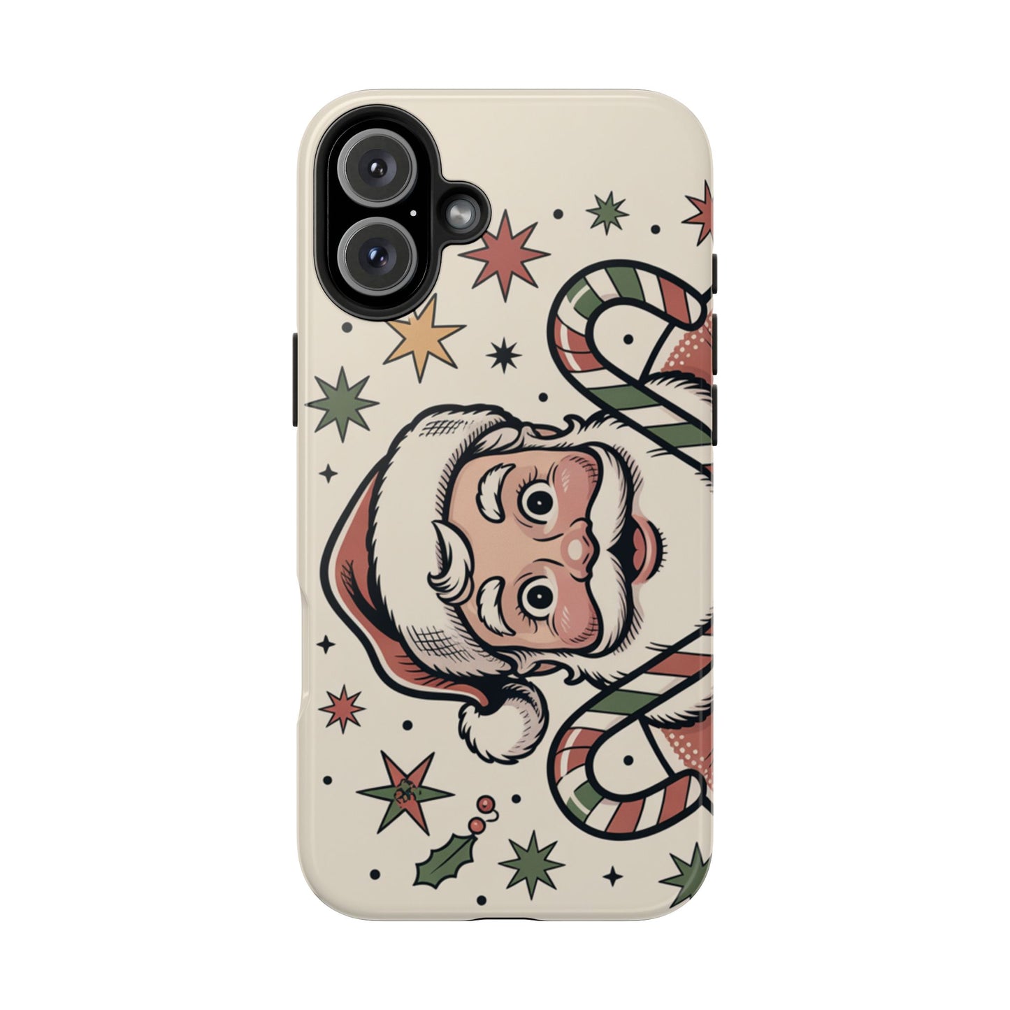 Retro Santa Tough Phone Case - Festive Holiday Design