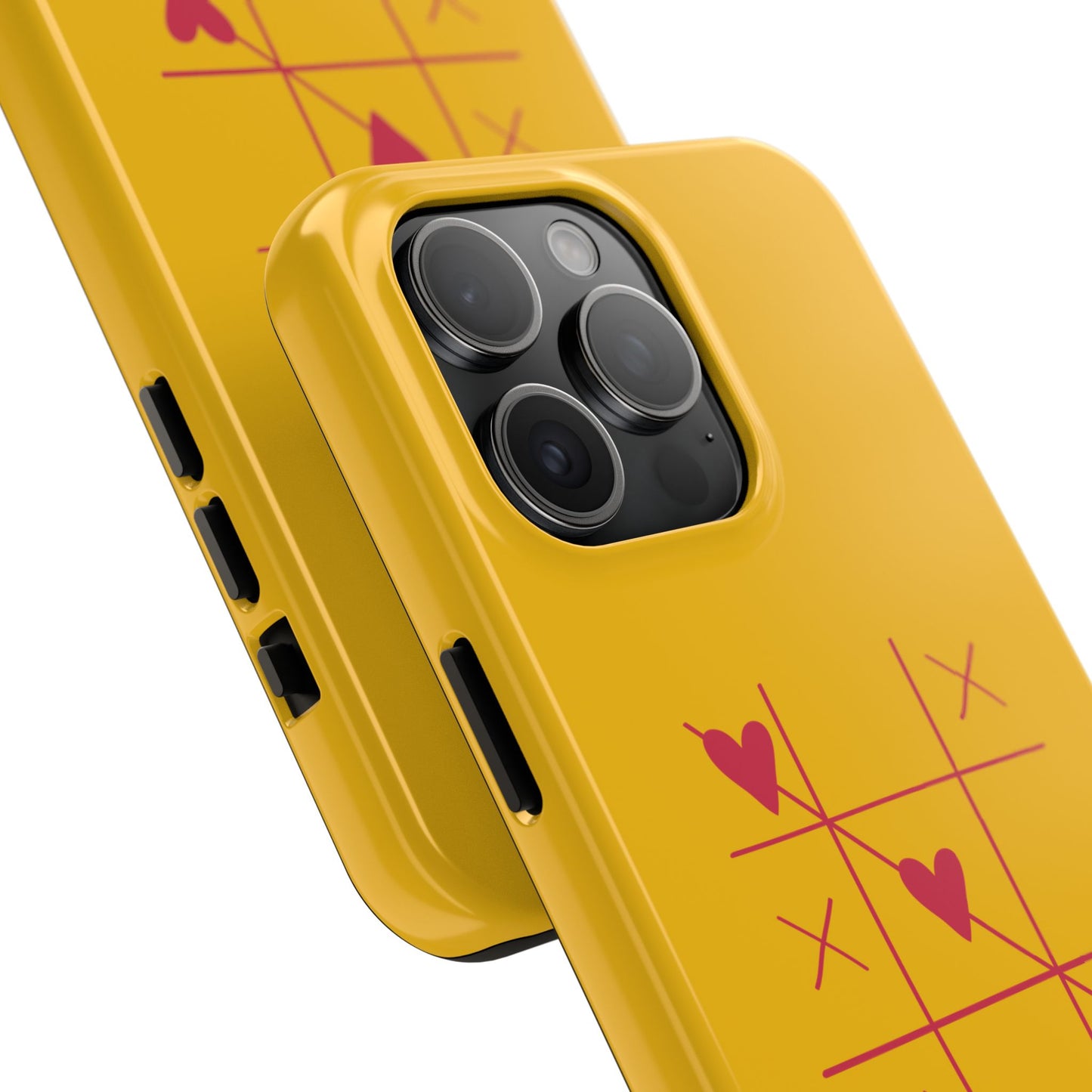 Heart Game Tough Phone Case - Fun Yellow Design for Gamers & Loved Ones - for iPhone