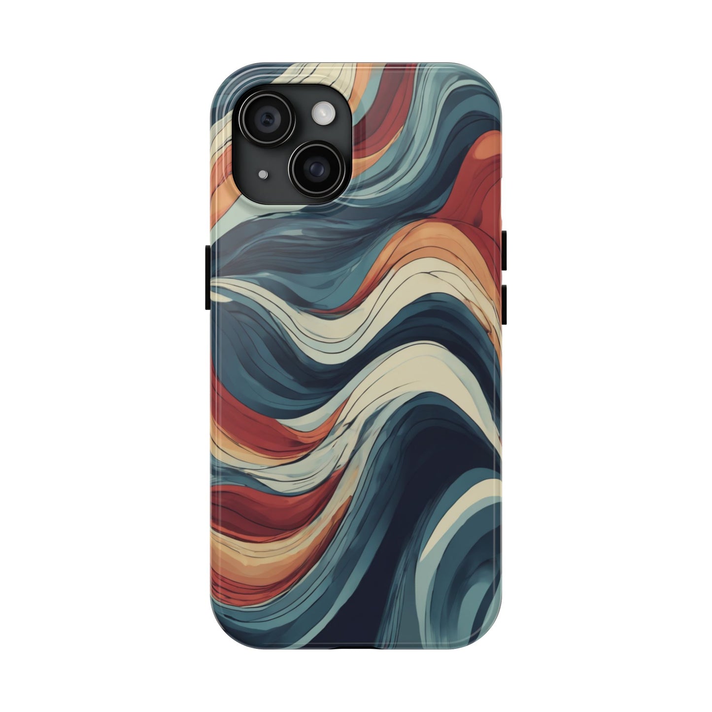 Abstract Wave Tough Phone Case | Stylish Protection for Daily Use - for iPhone