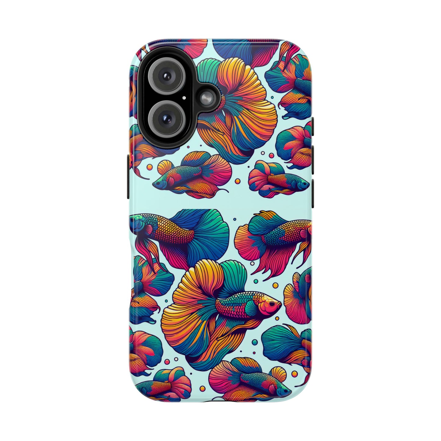 Colorful Fish Pattern Tough Phone Case - Aquatic Lovers - for iPhone