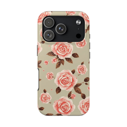 Elegant Floral Tough Phone Case for Stylish Protection - for iPhone