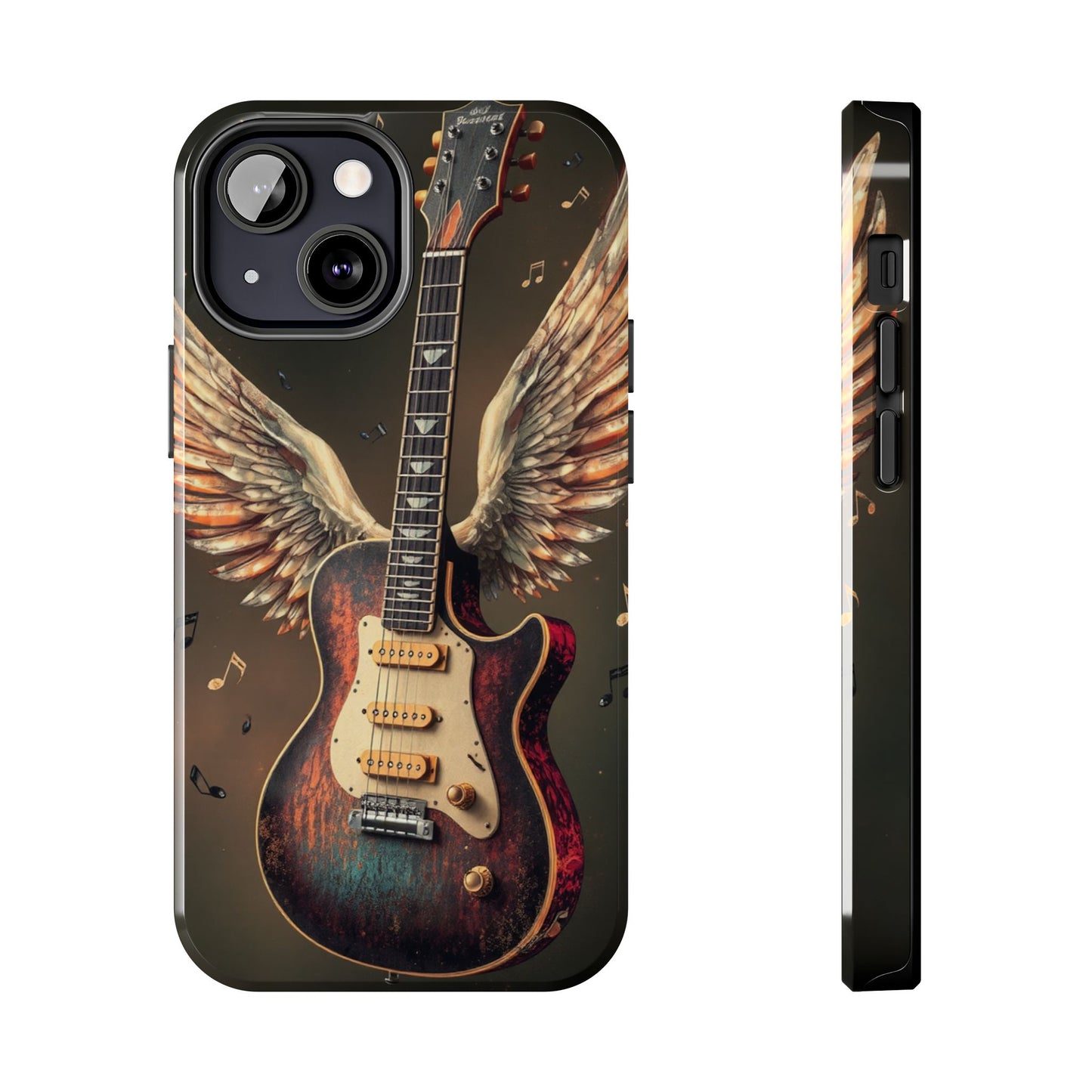 Inspirational Guitar Wing Phone Case - Tough Protection for Music Lovers