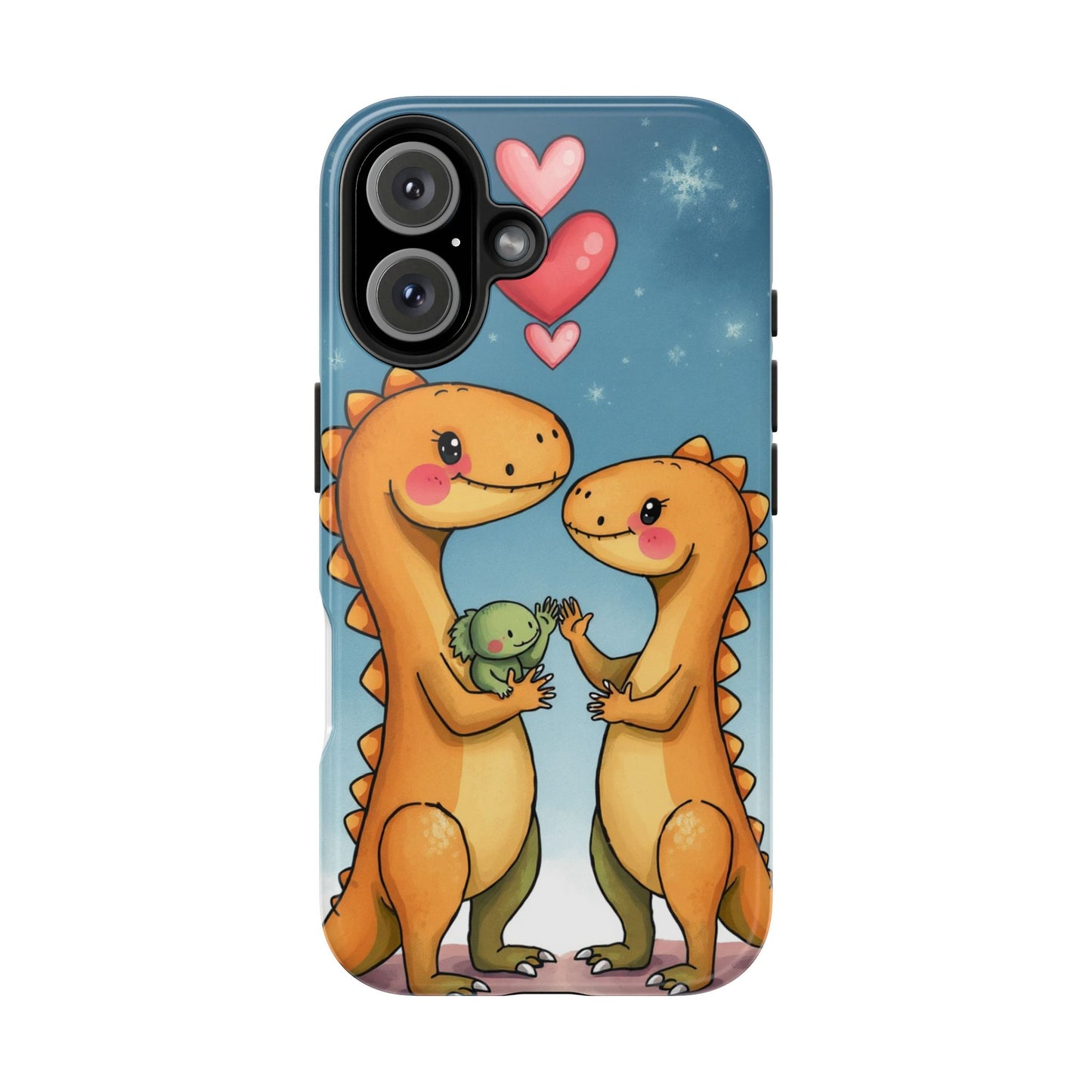 Dino Love Tough Phone Case - Cute & Durable Design for Kids & Parents