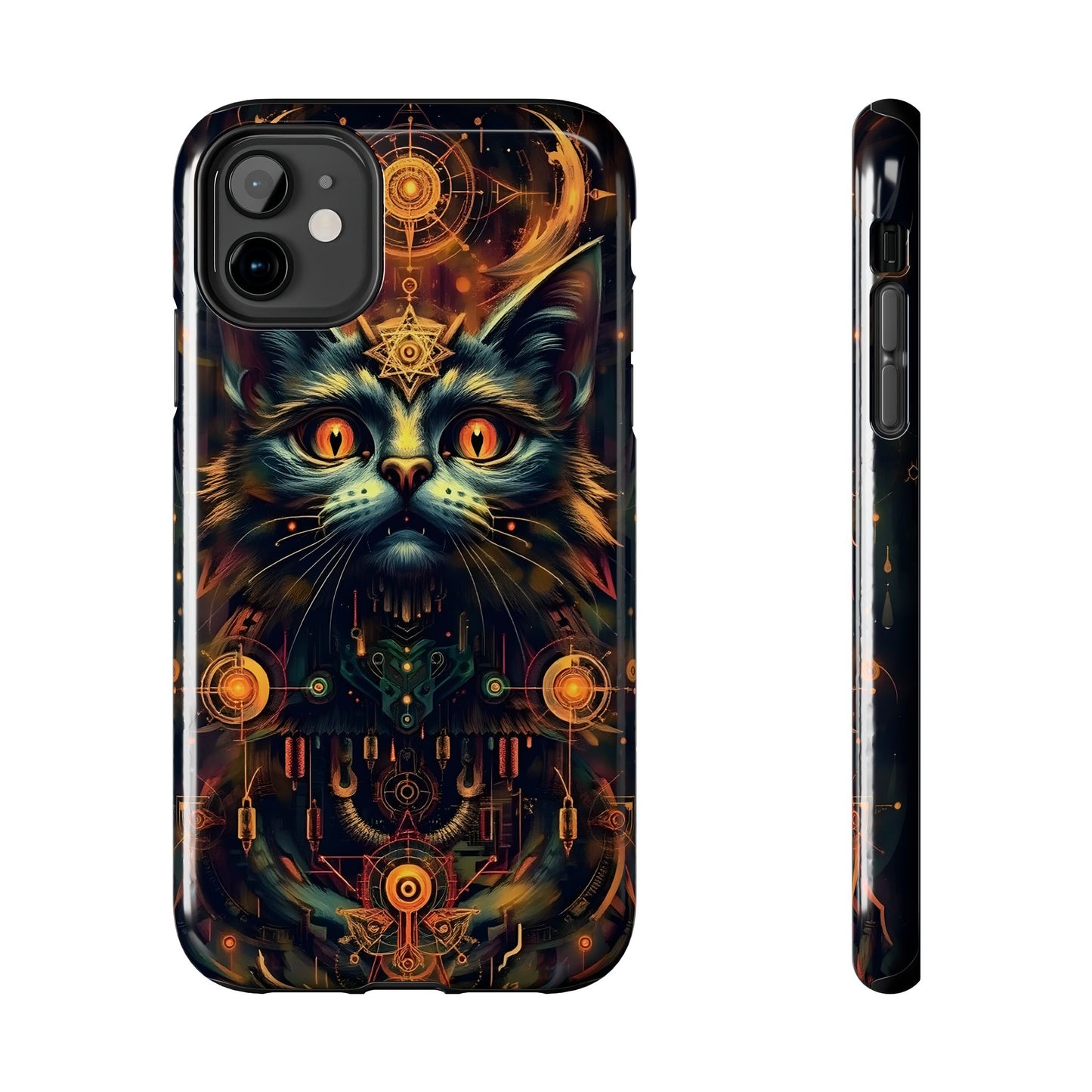 Mystical Cat Queen Tough Phone Case – Unique Protection for Cat Lovers - for iPhone