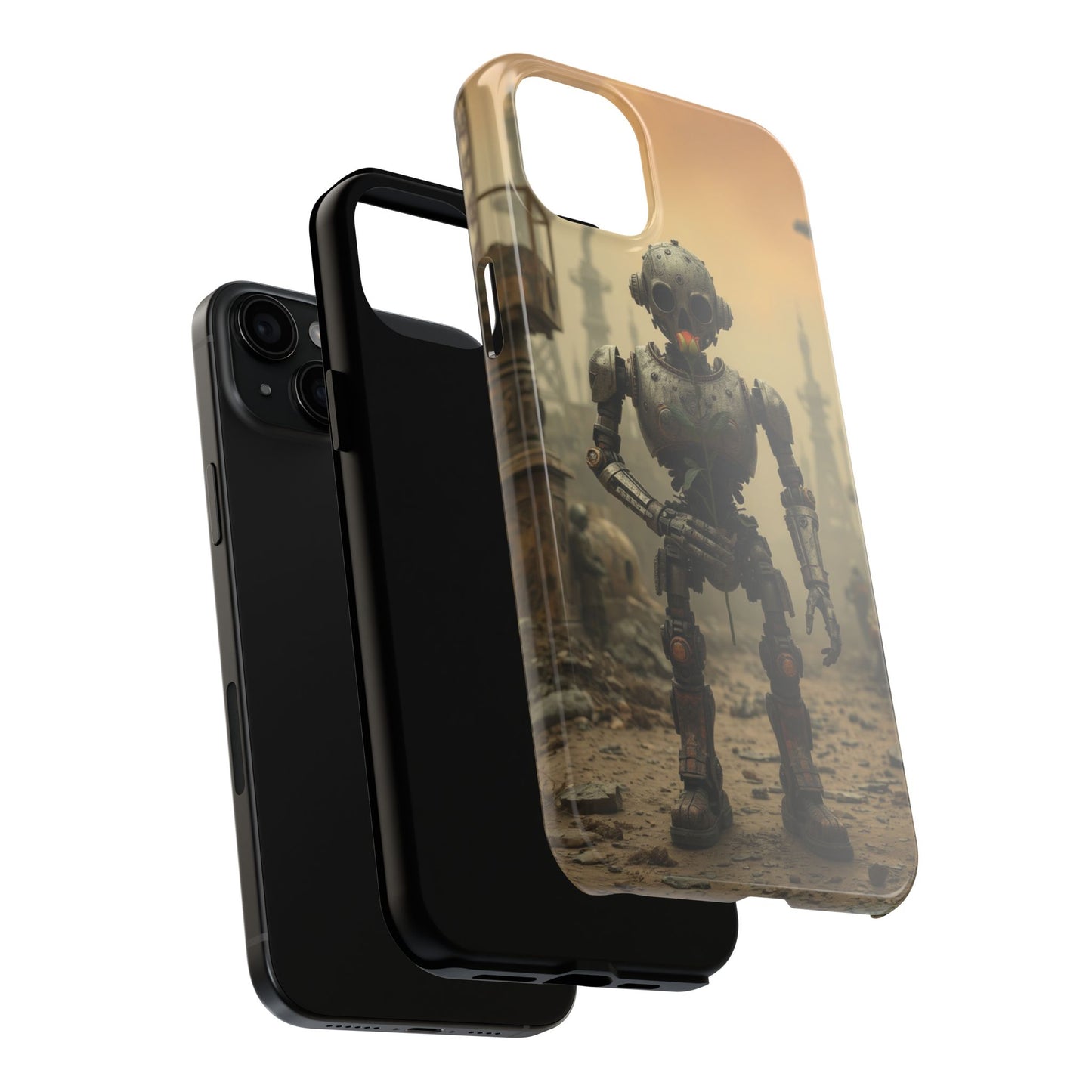 Robotic Sentinel Tough Phone Case - Durable Protector for Sci-Fi Lovers