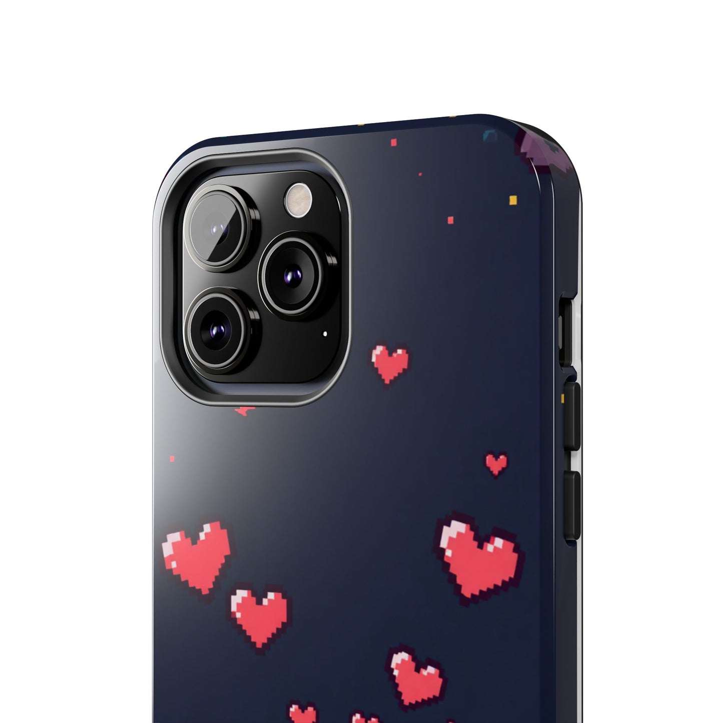 Pixel Heart Tough Phone Case - Retro Gamer Style for Valentine's Day