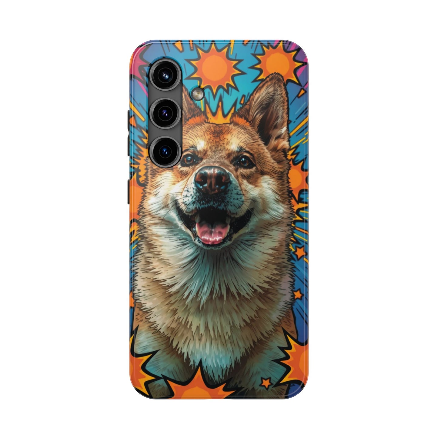 Vibrant Corgi Tough Phone Case - Fun Design for Pet Lovers