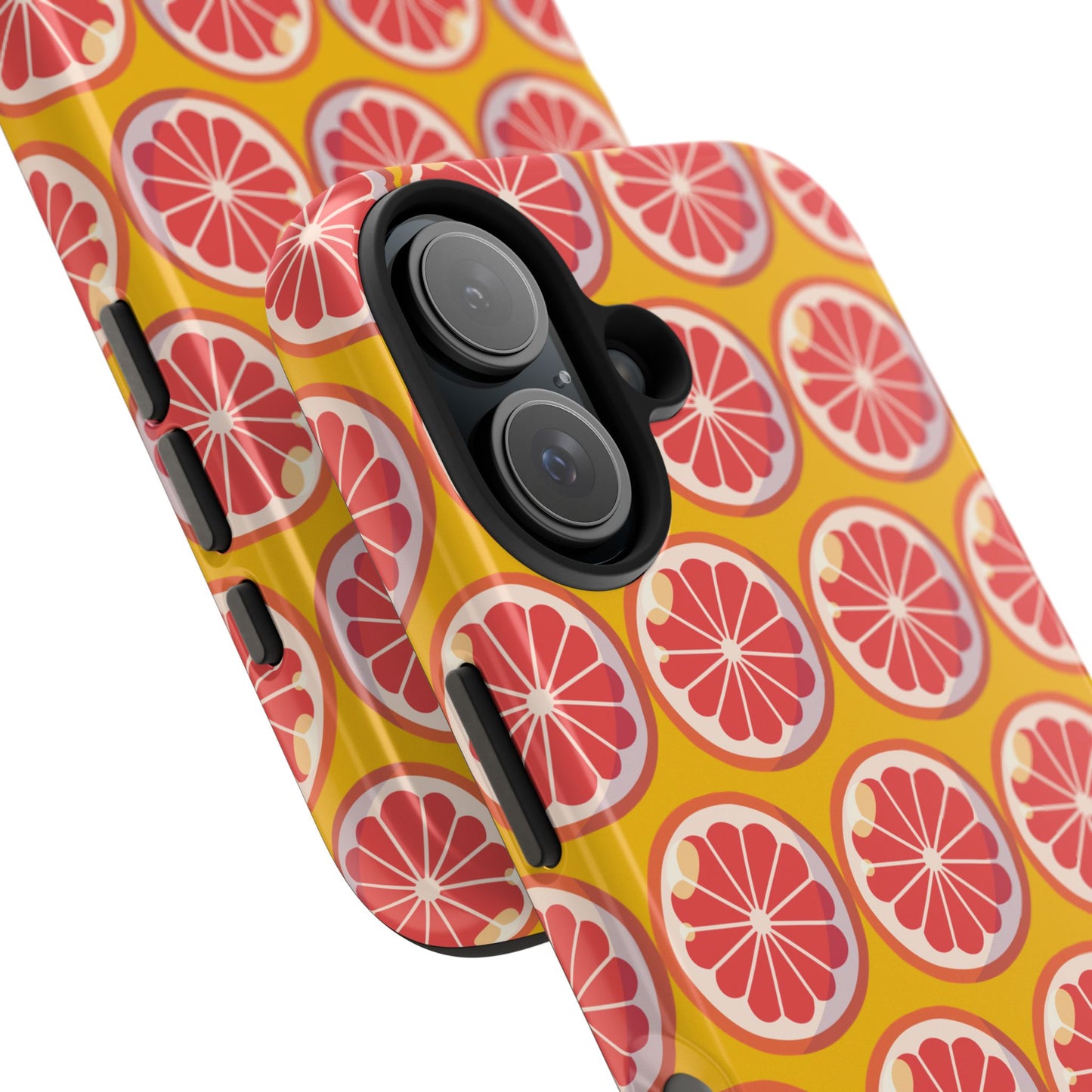 Citrus Pattern Tough Phone Case - Bright Grapefruit Design - for iPhone