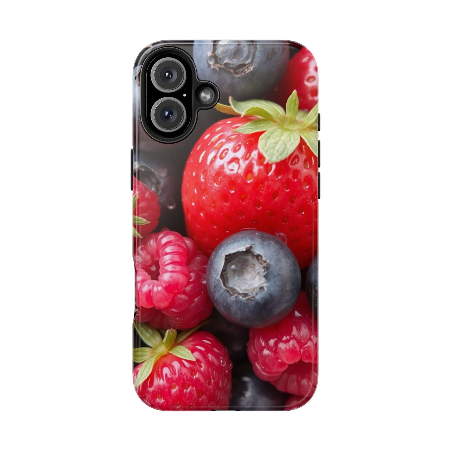 Fruit-Themed Tough Phone Case - Berry Burst Design