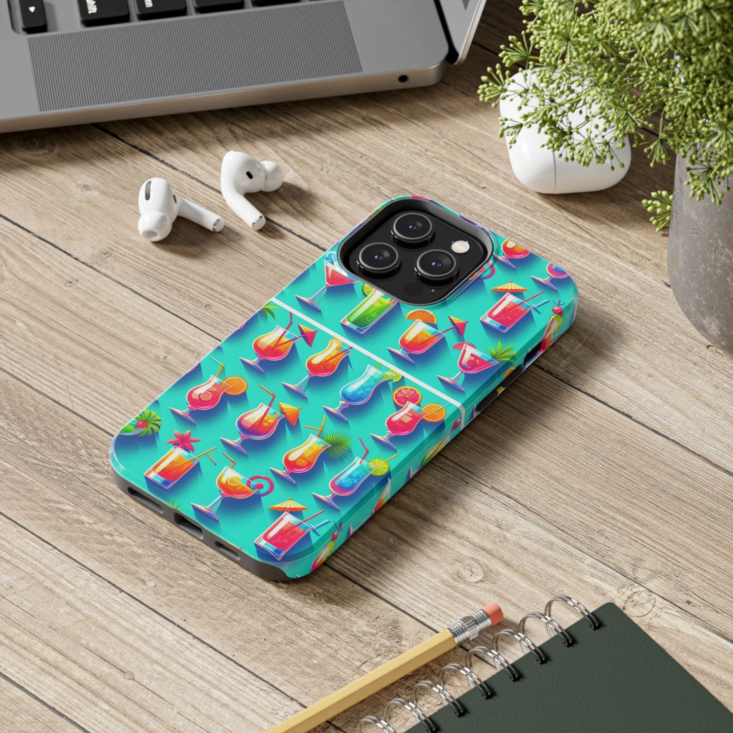 Cocktail Party Phone Case - Fun & Colorful Design for Summer Vibes - for iPhone