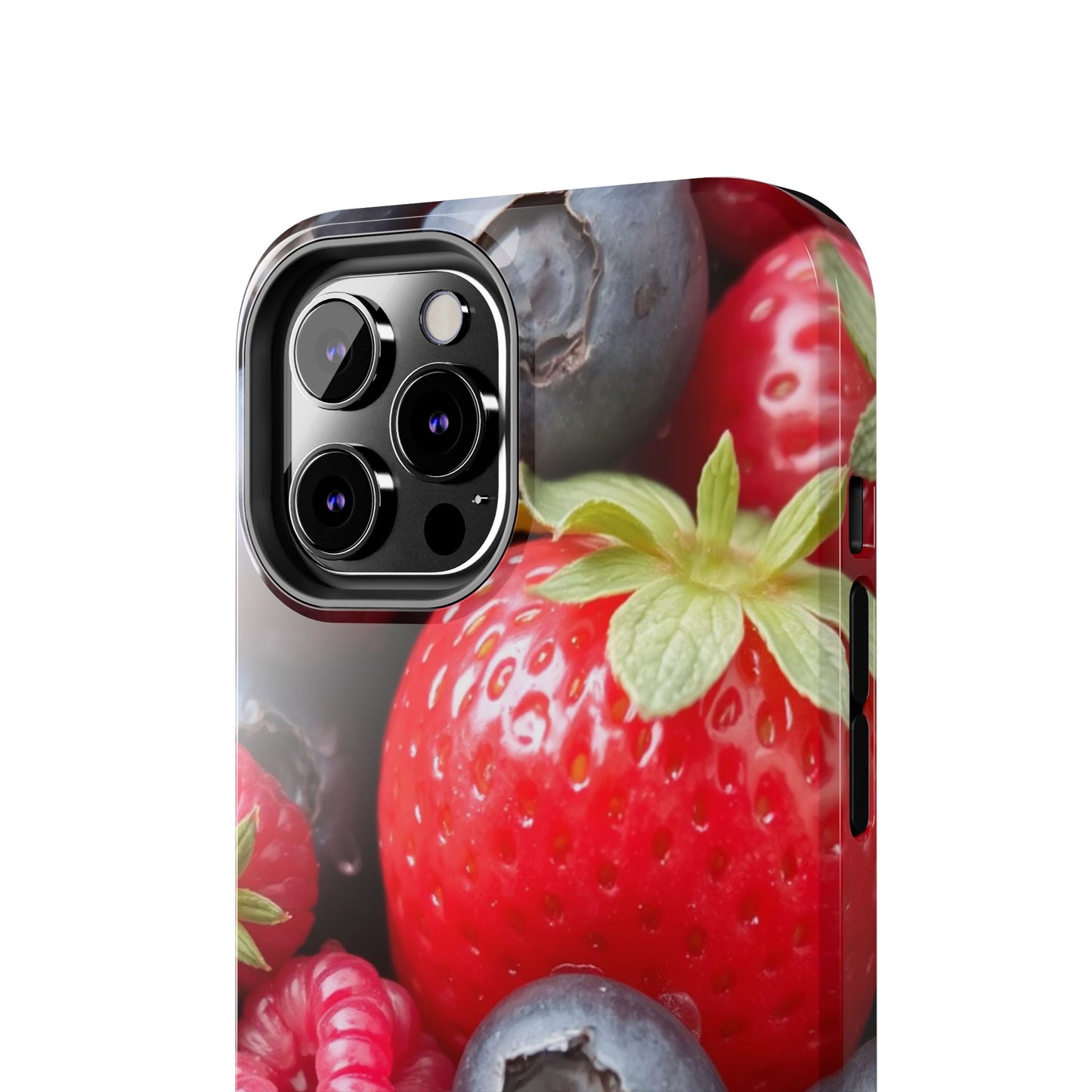 Fruit-Themed Tough Phone Case - Berry Burst Design