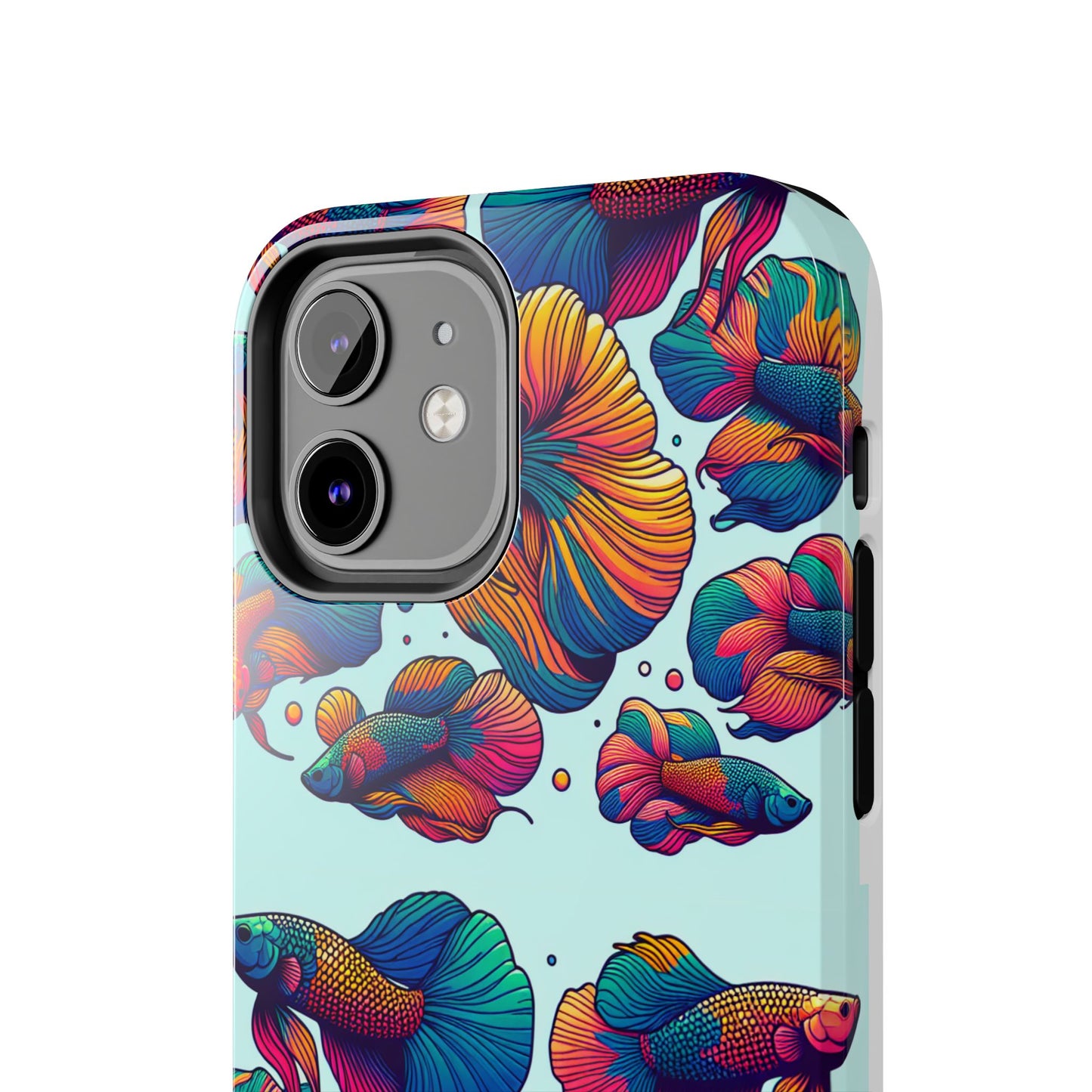 Colorful Fish Pattern Tough Phone Case - Aquatic Lovers - for iPhone
