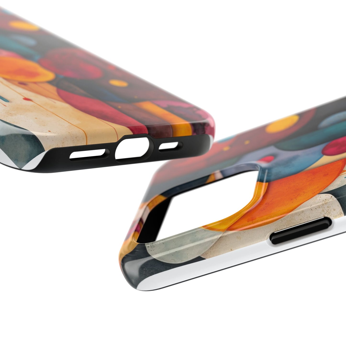 Artistic Tough Phone Cases - Colorful Abstract Design for Trendy Protection - for iPhone