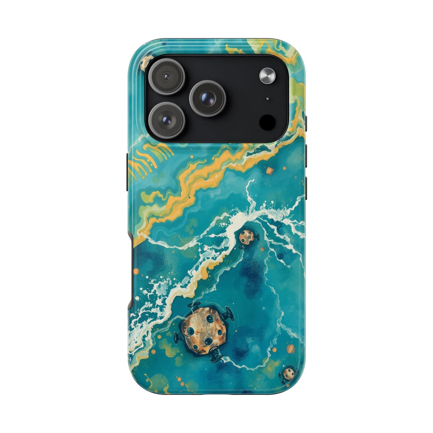 Ocean Wave Tough Phone Case – Durable Protection with Abstract Art Design