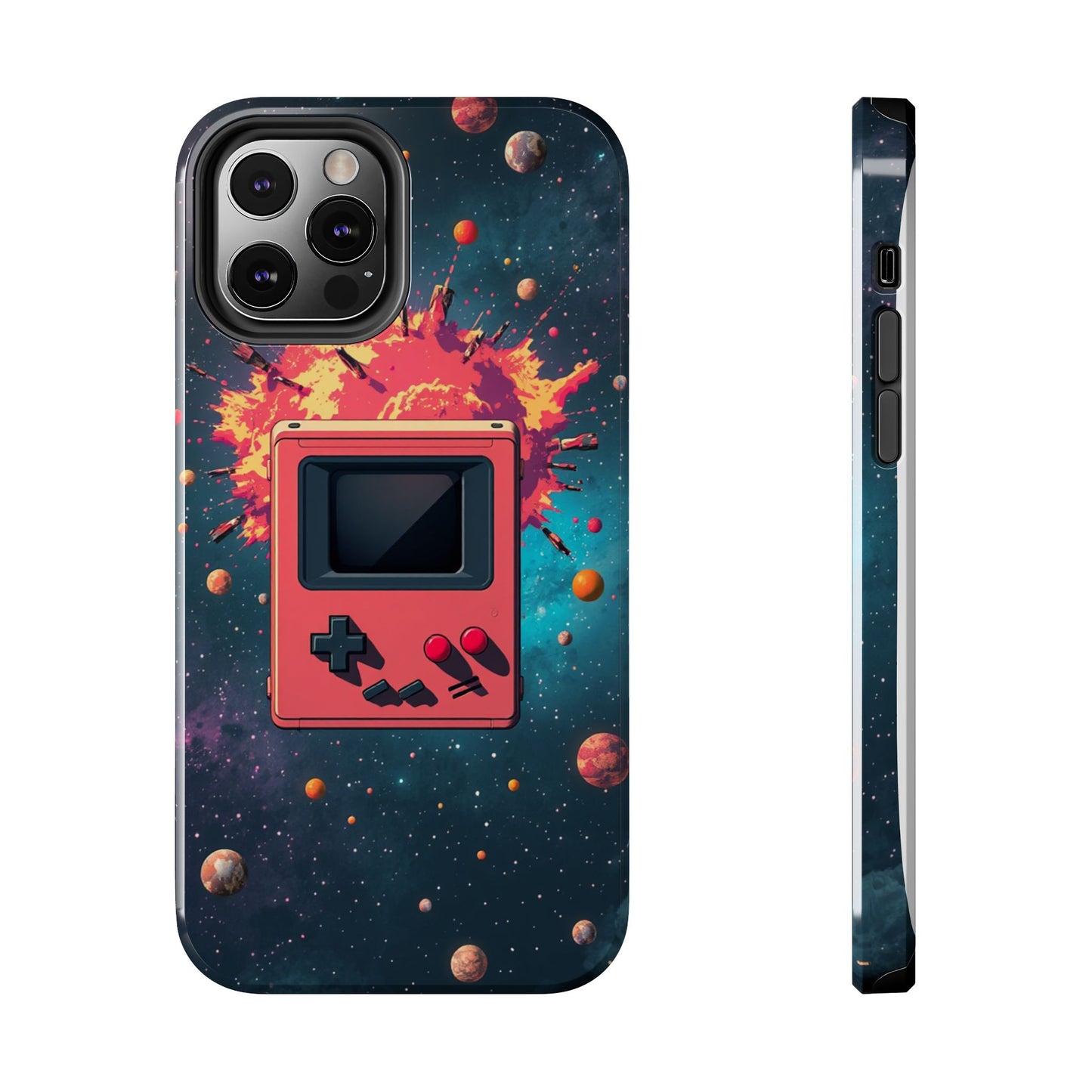 Retro Gaming Tough Phone Case - Space Adventure Design