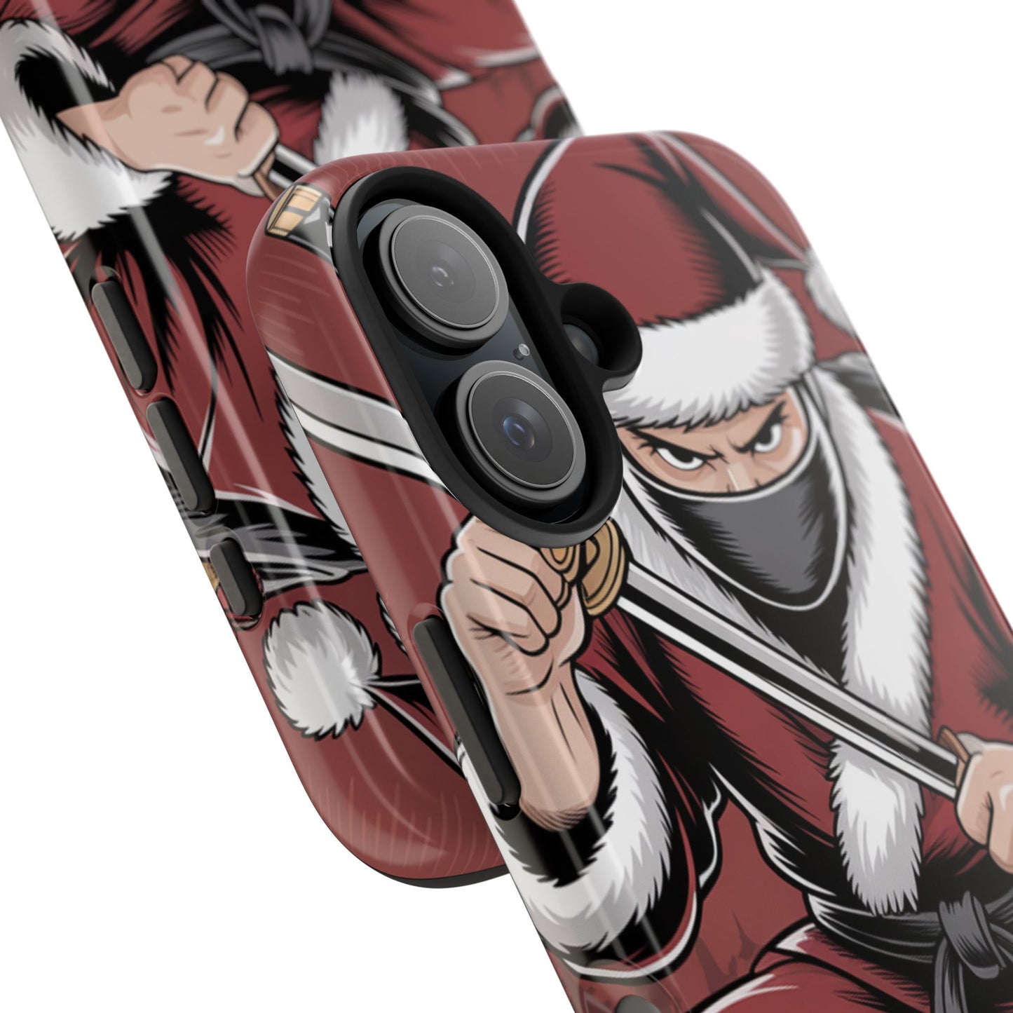 Ninja Santa Tough Phone Case | Durable Holiday Phone Cover for iPhone