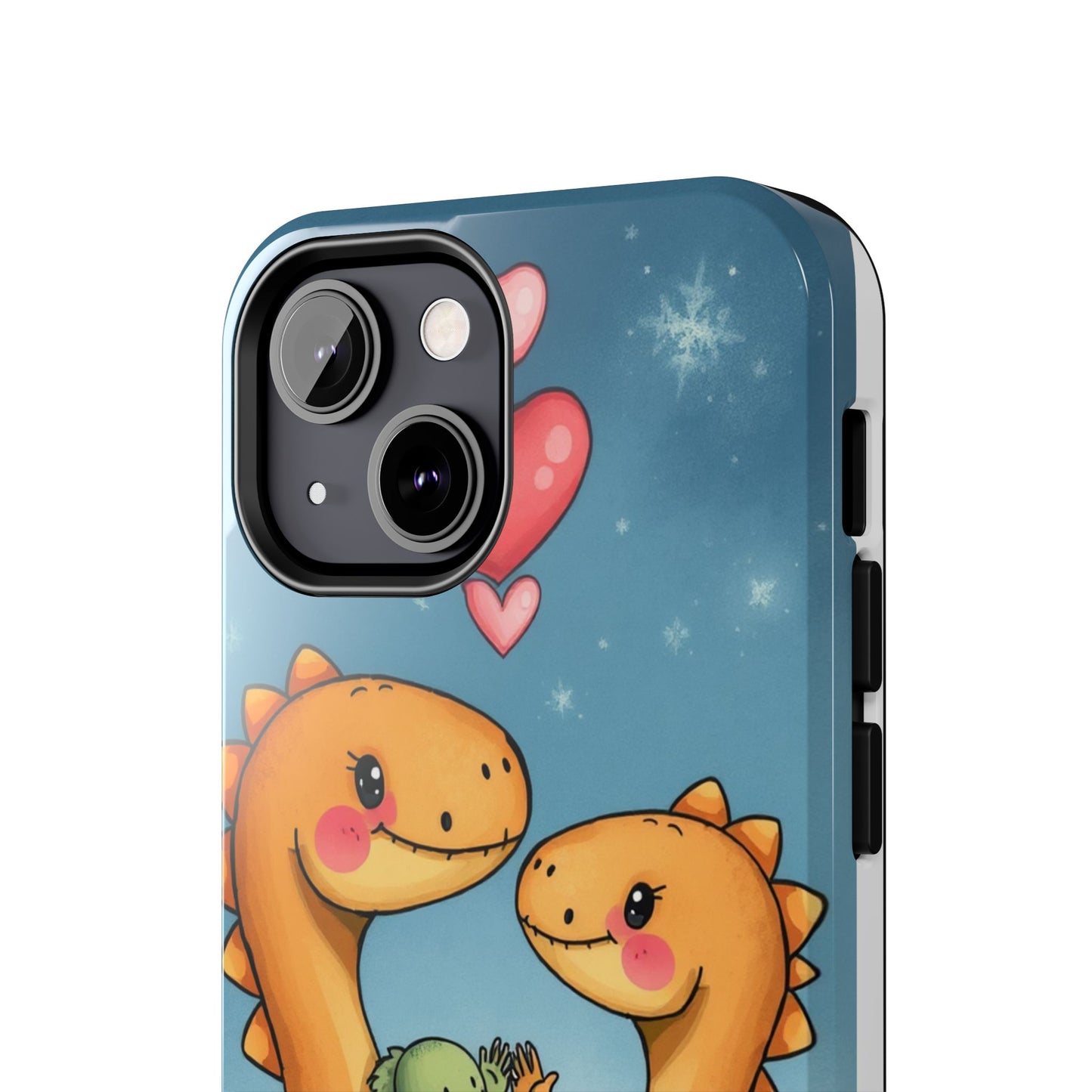 Dino Love Tough Phone Case - Cute & Durable Design for Kids & Parents