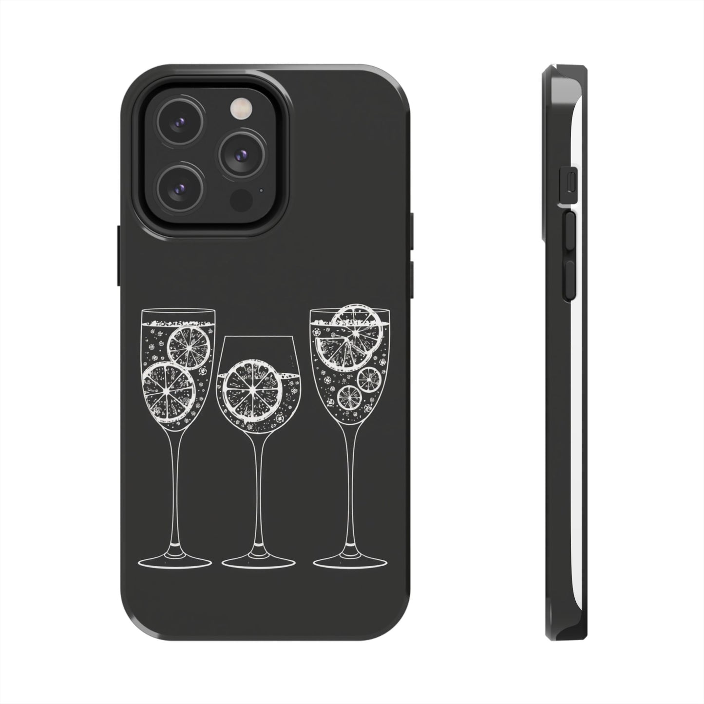 Stylish Tough Phone Cases with Citrus Glass Design, Protective Cases for Parties, Summer Events, and Everyday Use