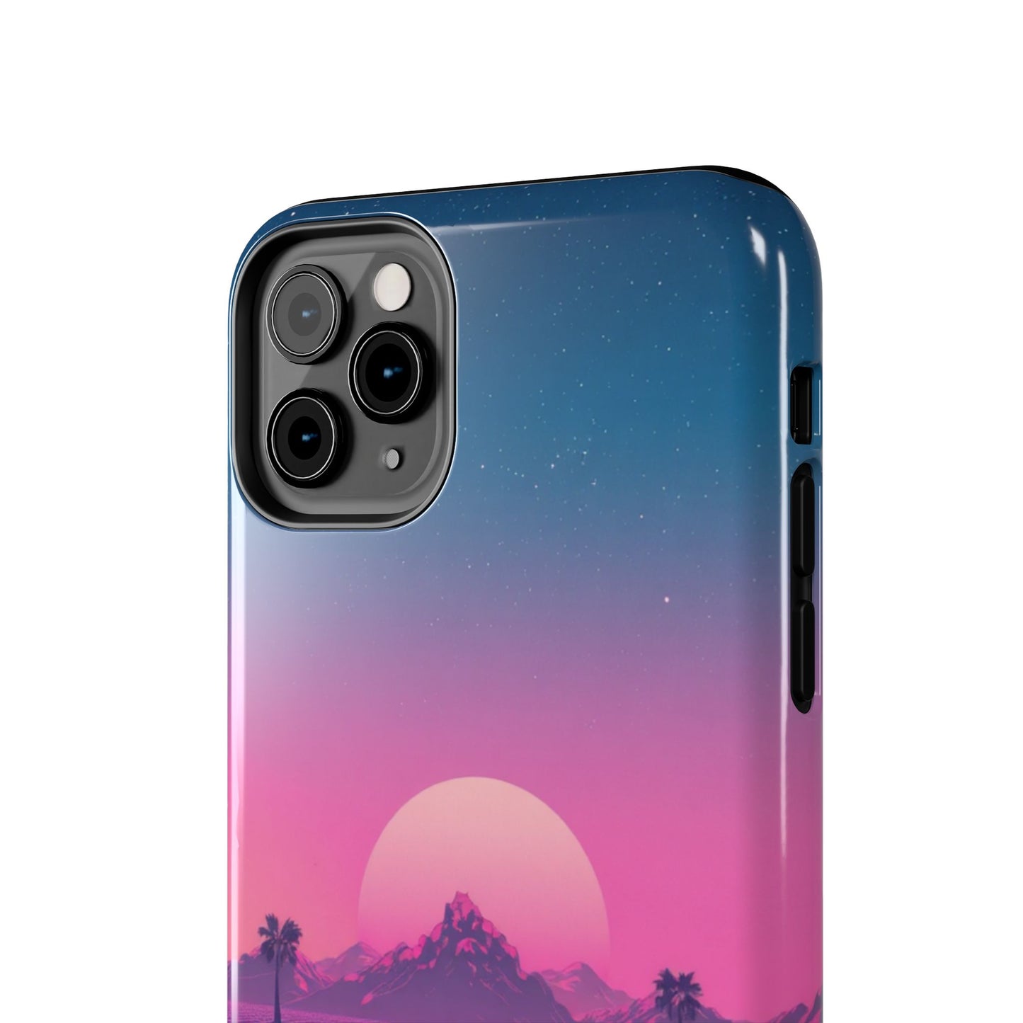Retro Aesthetic Tough Phone Case - Vibrant Sunset Design
