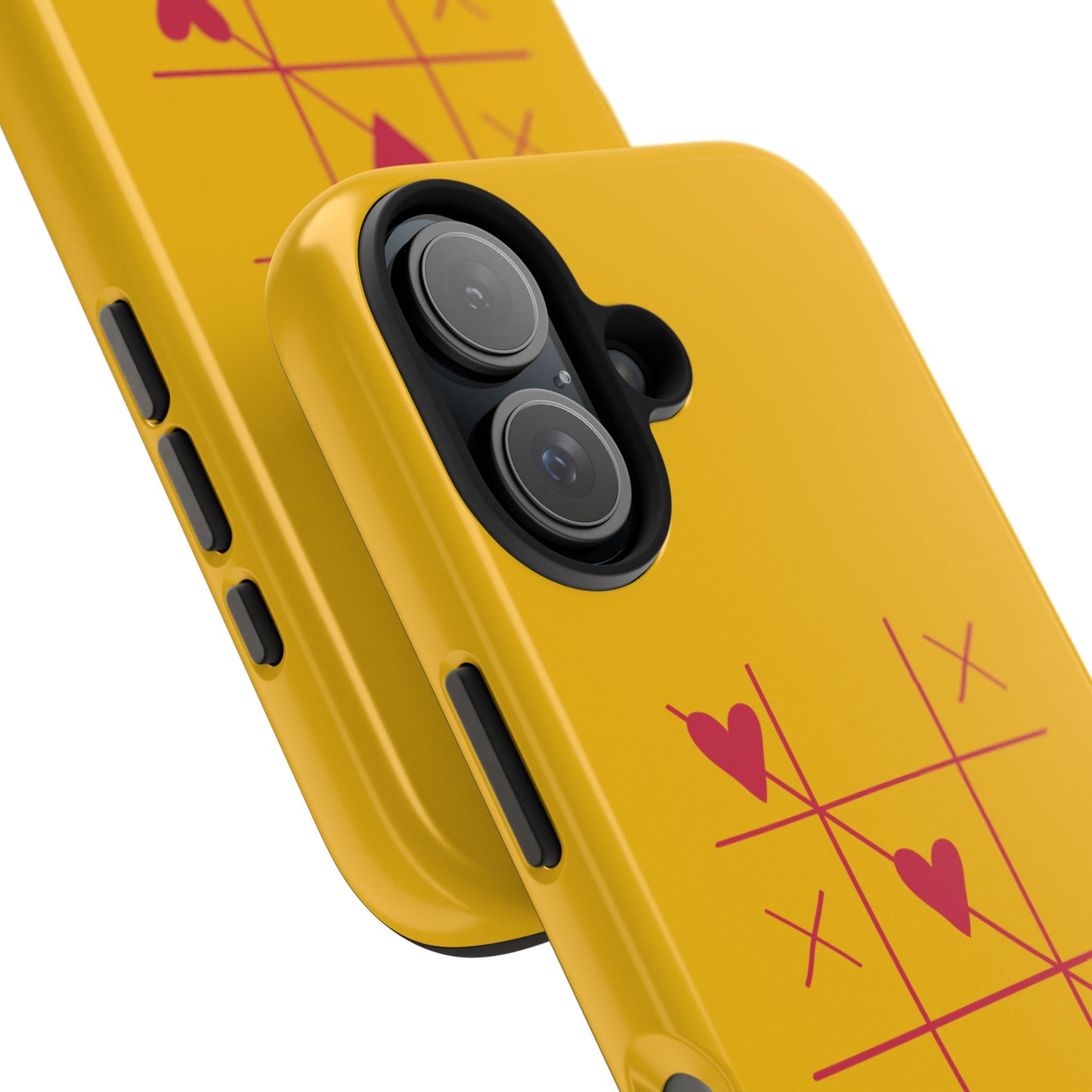 Heart Game Tough Phone Case - Fun Yellow Design for Gamers & Loved Ones - for iPhone