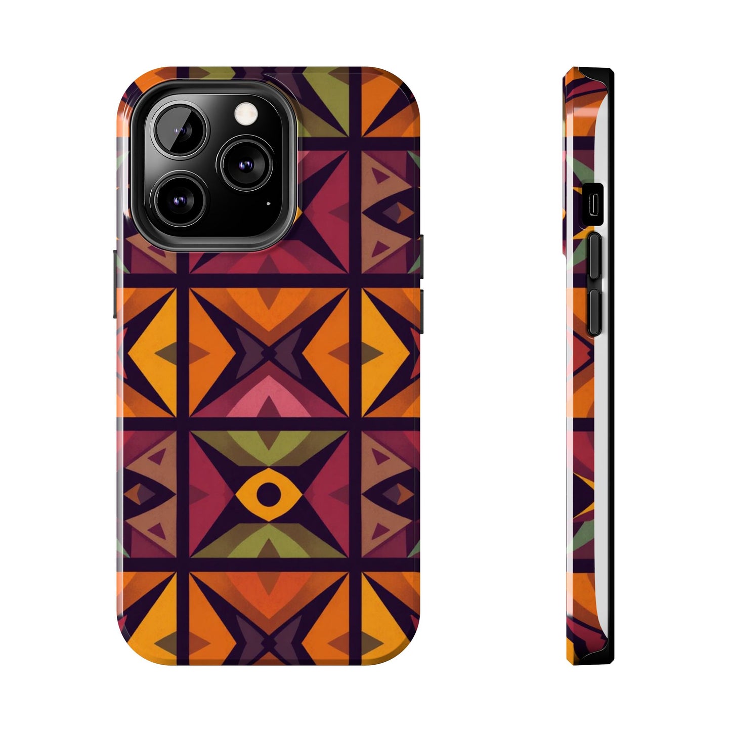Vibrant Tribal Geometric Tough Phone Case - Colorful Protection for Your iPhone