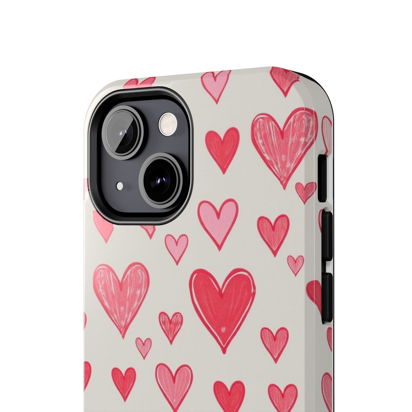 Heart Pattern Tough Phone Case - Cute and Stylish Protection