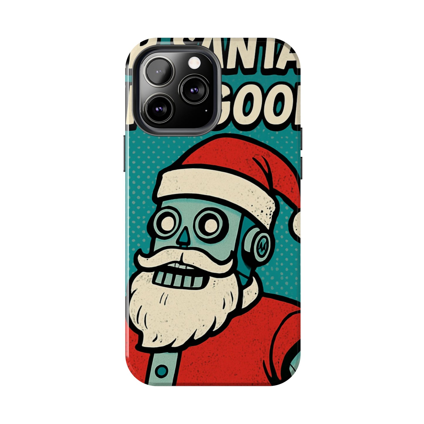Santa Robot Phone Case - Durable Tough Design for Holidays