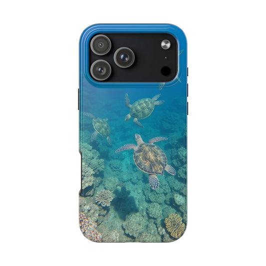 Ocean Turtle Tough Phone Cases - Durable Protection with Marine Art
