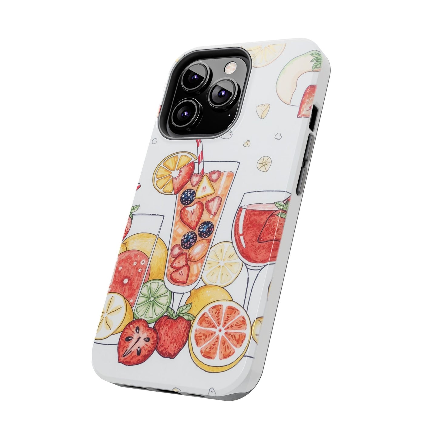 Colorful Fruit Cocktail Tough Phone Case - Perfect for Summer Vibes