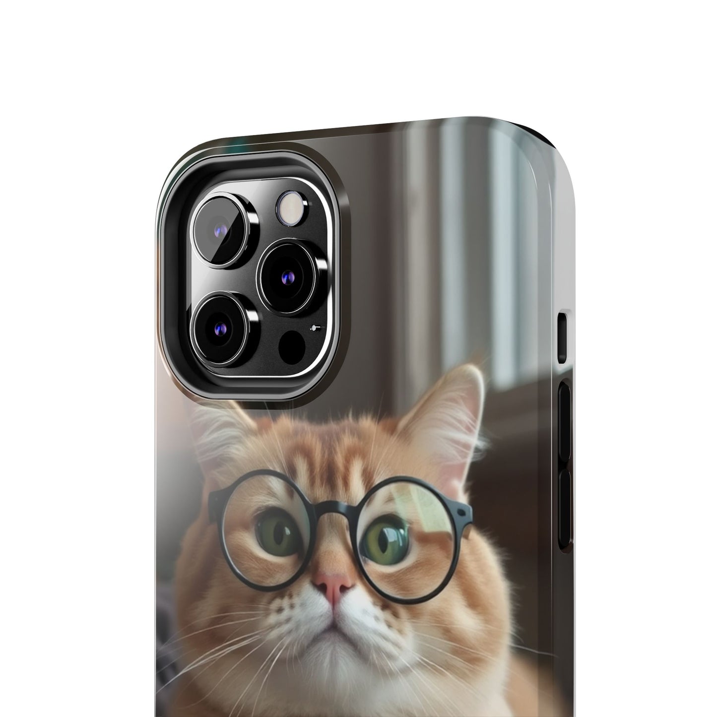 Cute Cat Glasses Tough Phone Case - Fun & Stylish Protection for Cat Lovers
