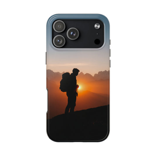 Explorer Adventure Sunset Mountain iPhone Case