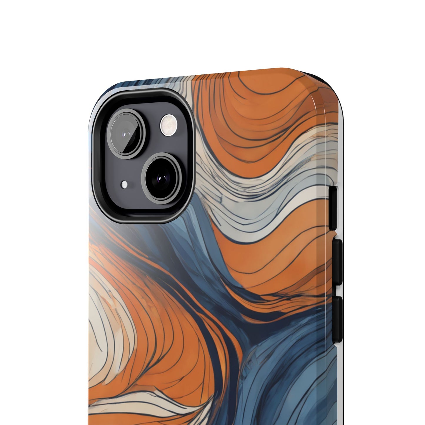 Artistic Tough Phone Case - Vibrant Abstract  Waves Design - for iPhone